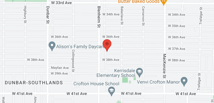 map of 3288 W 37TH AVENUE